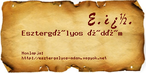 Esztergályos Ádám névjegykártya